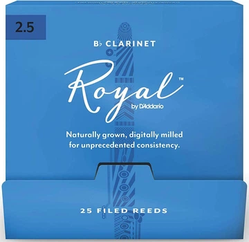Трости для кларнета D'Addario Royal - Bb Clarinet #2.5 - 25 box