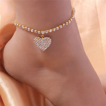 Браслет женский на ногу No Brand 2260 золотистый