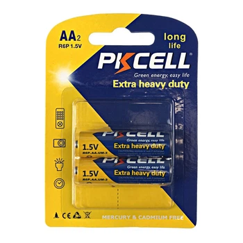 Батарейка PKCELL Extra Heavy Duty AA R6P 1.5V, 2шт./блістер (255452)