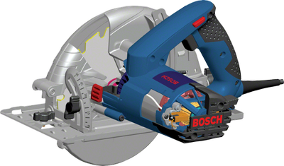 Циркулярная пила Bosch Professional GKS 190, 1,4 квт, 190/30 мм диаметр диска, 70 мм глубина реза +диск OptilineWood , параллельный упор (0601623000)