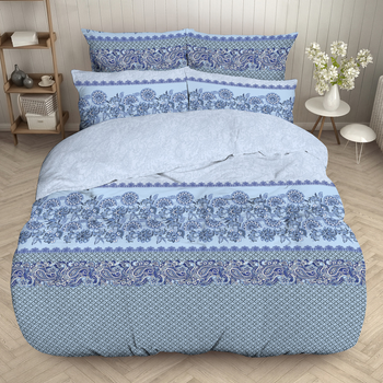 Комплект постільної білизни Home Line Сімейний Синій (168408 HL)