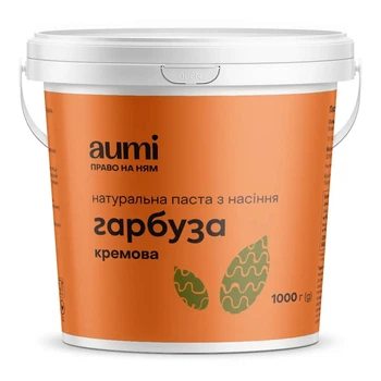 Паста AUMI из семян тыквы кремовая, 1кг, ведро