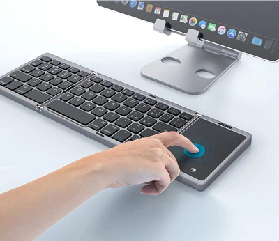 Перезаряжаемая сложная беспроводная клавиатура ASHU Клавиатура Bluetooth для ПК/планшета/iPad/Smart TV, Windows, iOS, Mac OS, Android. Раскладка ENG-UA