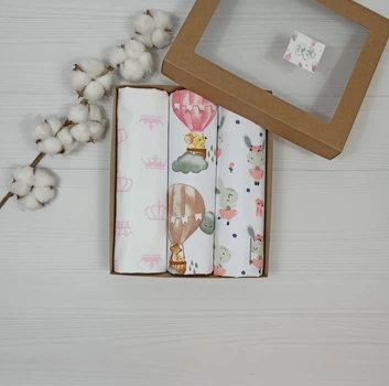 Набор для новородженных: 3 непромокаемых пеленки a.l.babybox Воздушные шары Разноцветный
