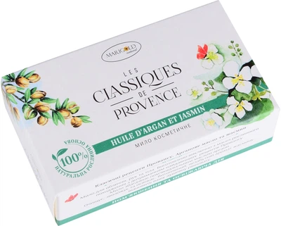 Тверде туалетне мило "Арганове масло та жасмин" Marigold Natural Soap Argan Oil & Jasmine 90g (747156-673126-2)
