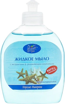 Рідке мило антибактеріальне "Морські мінерали" - Flower Shop (запасний блок) 300ml (300ml) (933112-1187234-2)