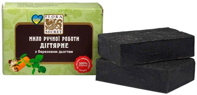 Мыло "Дегтярное" с березовым дегтем Flora Secret 75g (815997-737980-2)