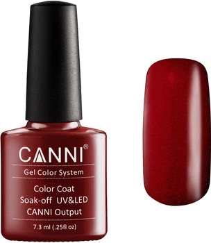Гель-лак Canni Gel Color System 129 - Бордовий з дрібними блискітками (7.3 мл) (638136-1315453-2)