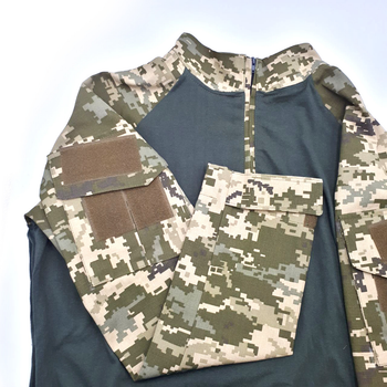 Боевая рубашка Убакс пиксель размер 4XL татическая футболка с длинным рукавом UBACS мужская армейская с замком