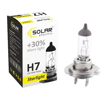 Галогеновая лампа Solar 1207 H7 12V 55W PX26d Starlight +30%
