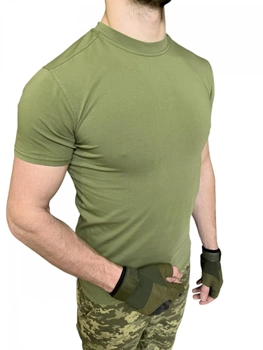 Футболка Олива ЗСУ , летняя военная футболка мужская , тактическая футболка военнослужащих всу . Размер 48