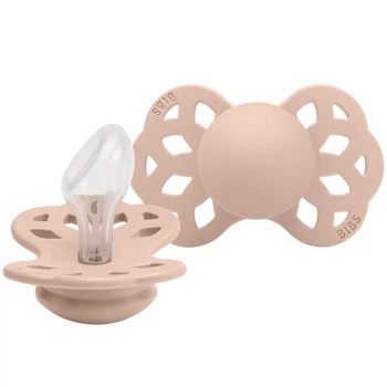 Анатомічна силіконова пустушка BIBS Infinity Anatomical Blush 6-18 міс. розмір 2