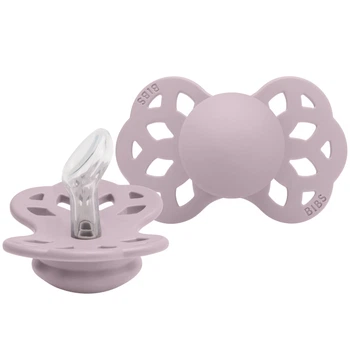 Анатомічна силіконова пустушка BIBS Infinity Anatomical Dusky Lilac 0-6 міс. розмір 1