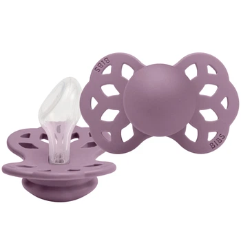 Анатомічна силіконова пустушка BIBS Infinity Anatomical Mauve 6-18 міс. розмір 2