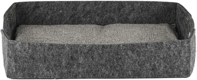 Лежак для котів і собак Фортнокс із фетру з подушкою 45х30 см Сірий (2820000016942)