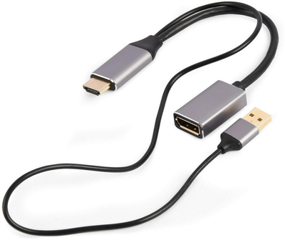 Адаптер-перехідник Cablexpert HDMI на DisplayPort, 4K (A-HDMIM-DPF-02)