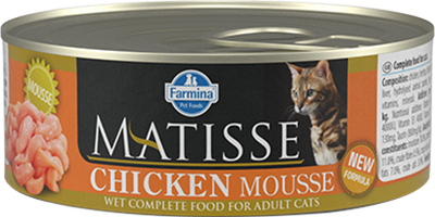 Mokra karma dla kotów FARMINA Matisse Mus z kurczakiem - puszka 85g (8606014102703)