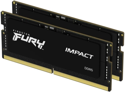 Оперативна пам'ять Kingston Fury SODIMM DDR5-5600 65536MB PC5-44800 (Kit of 2x32768) Impact 2Rx8 Black (KF556S40IBK2-64)