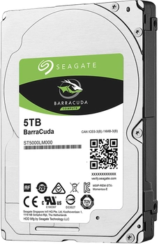 Dysk twardy Seagate BarraCuda HDD 5TB 5400rpm 128MB ST5000LM000 2.5 SATA III