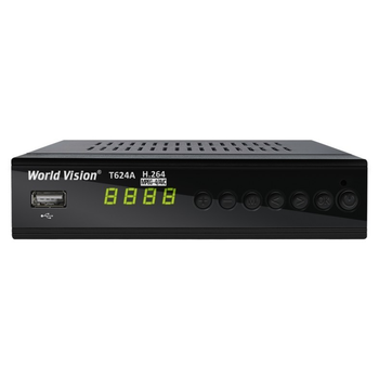 Цифровой Т2 тюнер DVB-C/T/T2 World Vision T624A HD с обучаемым пультом и поддержкой кабельного ТВ (Специальная версия)