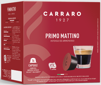 Кофе в капсулах Dolce Gusto Carraro Primo Mattino, 16 капсул