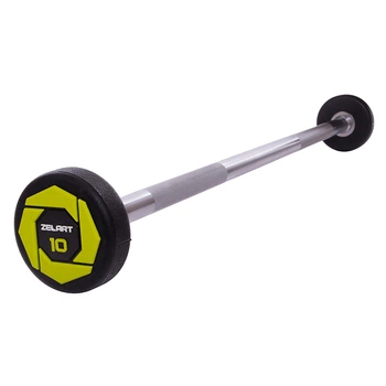 Штанга фиксированная прямая Zelart Urethane Barbell TA-2689 10 кг Зелено-черный (58363124)