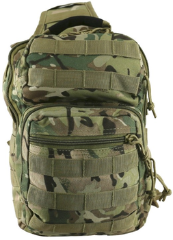 Рюкзак тактичний однолямковий KOMBAT UK Mini Molle Recon Shoulder Bag Мультікам 10 л (kb-mmrsb-btp)