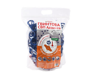 Комплект винтовой СВП Адванта (основа 1,5 мм 150 шт, гайка 150 шт, ключ)