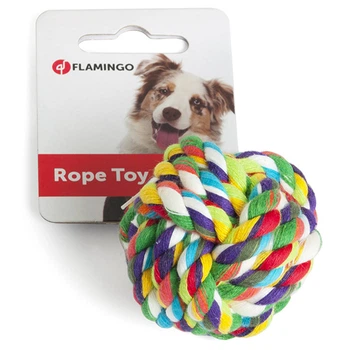 Плетений м\'яч іграшка для собак, бавовна Flamingo Cotton Ball (503911)