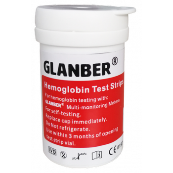 Тест-смужки гемоглобіну для глюкометра 50 штук GLANBER