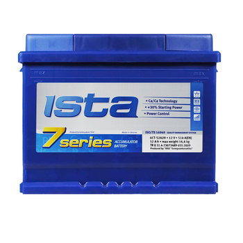 Автомобільний аккумулятор ISTA 7 Series (L2B) 52Ah 510A R+ h=175