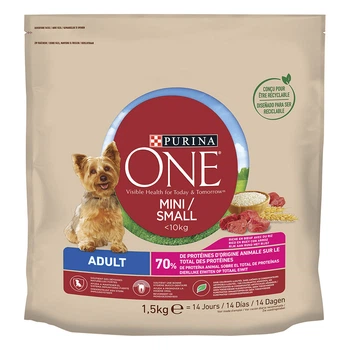 Сухий корм для собак малих порід Purina One Mini 1,5 кг (яловичина та рис)