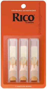 Трости для сопрано саксофона D'Addario Rico - Soprano Sax #2.5 - 3-Pack