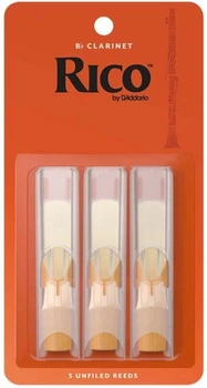Трости для кларнета D'Addario Rico - Bb Clarinet #2.0 - 3 Pack