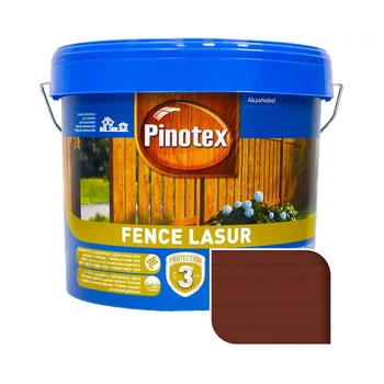 Пропитка для дерева Pinotex Fence Lasur с декоративным эффектом Красное Дерево с воском 10 л