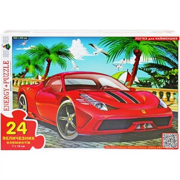 Пазлы для малышей Феррари 24 элемента картонные 30x42 см