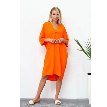 Туника женская 3XL оранжевая 12766