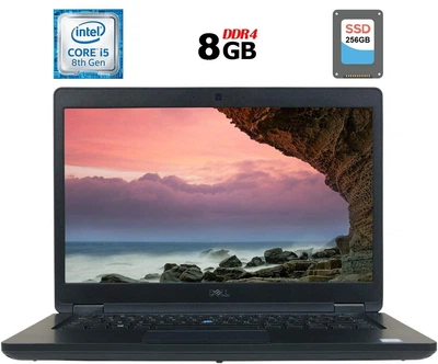 Ноутбук Dell Latitude 5490 / 14" IPS / Intel Core i5-8250U (4(8) ядра по 1.6-3.4GHz) / 8GB DDR4 / 256GB SSD / UHD Graphics 620 / WebCam / USB 3.1 / HDMI / Win 10 б/у