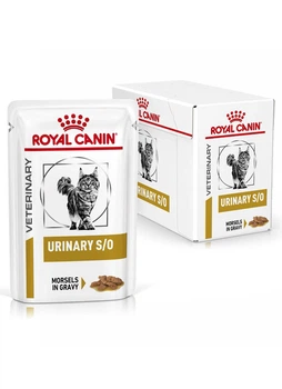 Упаковка влажного корма Royal Canin Urinary S/O для кошек (кусочки в соусе) 12 шт х 85 г