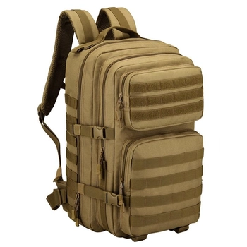 Рюкзак тактический военный штурмовой Protector plus S458 45л с системой Molle coyote brown