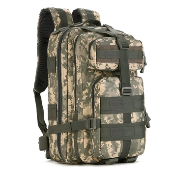 Рюкзак тактический военный Protector plus S411 40л с системой Molle Pixel камуфляж