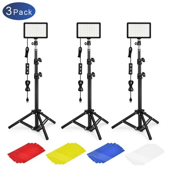 Комплект LED света Teyeleec XK-70D (3 x LED светильника со стойками и цветными светофильтрами) 4198