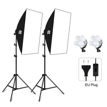 Комплект Puluz PKT3134EU (2 x софтбокси - 50 x 70 см, 2 x стійки, 8 LED лампи - 20 Ватт) 4466