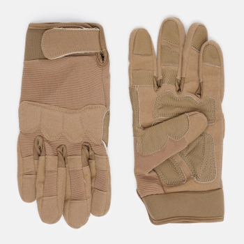Тактичні військові рукавички UAD Prometey повнопалі, сенсорні Койот L (UAD0018L)