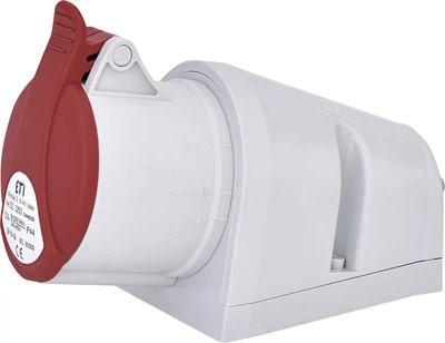Розетка настенная ETI IP44 32A 3P+N+PE 400V EZ-3253 4482039 силовая (стационарная)