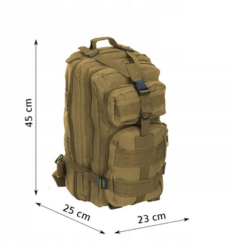 Рюкзак сумка на плечі чоловічий армійський ранець TREKKING MOUNTAINS Хакі 30 л надійне зберігання і захист вашого спорядження міцний і зручний для носіння протягом усього дня