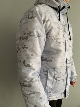 Військова тактична армійська тепла куртка з капюшоном Білий M