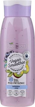 Гель для душу "Чорниця+ківі" Bielenda Vegan Smoothie Shower Gel 400g (909942-832622-2)