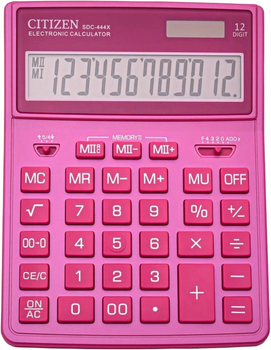 Kalkulator Citizen 199x153 mm 12-cyfrowy różowy (SDC-444XRPKE)