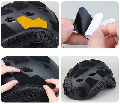 Velcro панели липучки на шлем каску (11 шт), Серый (15054)
